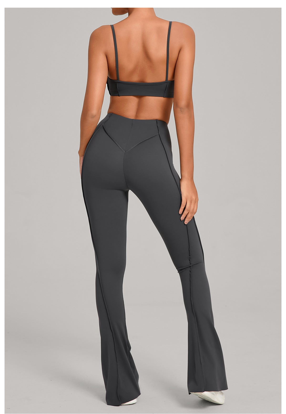Autumn Sand Bra Trousers Brushed Yoga Tight Three Dimensional Stitching Yoga Clothes Running Sports Fitness Two Piece Set