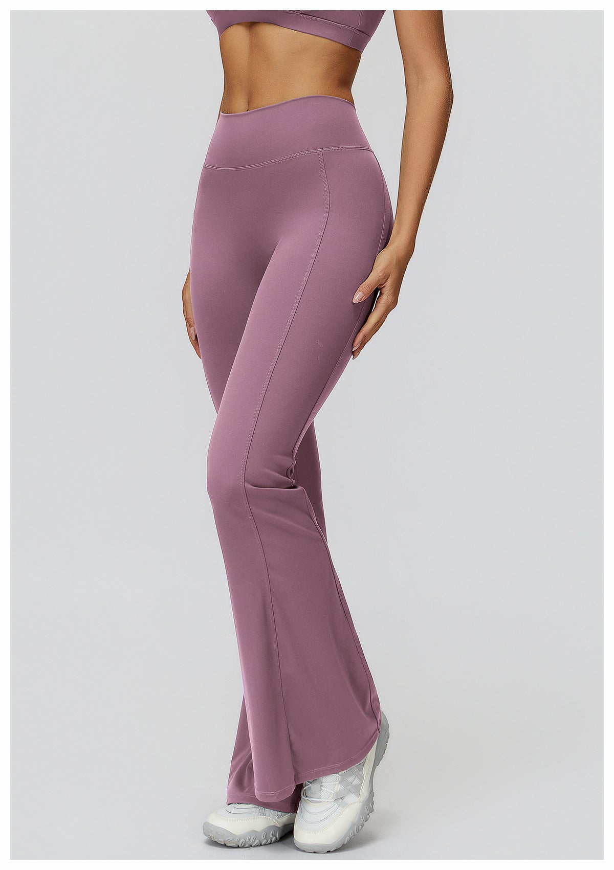 Yoga Bell Bottom Pants High Waist Pleated Micro Pull Slimming Trousers Running Sports Bell Bottom Pants