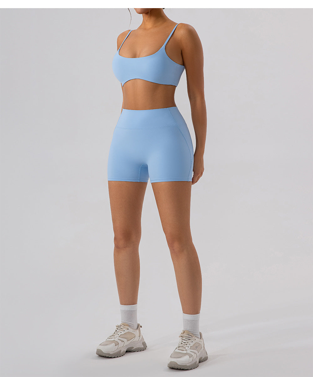 Tight Back Yoga Bra Nude Feel Quick Drying Sports Underwear Pilates Workout Clothes Vest Top Women