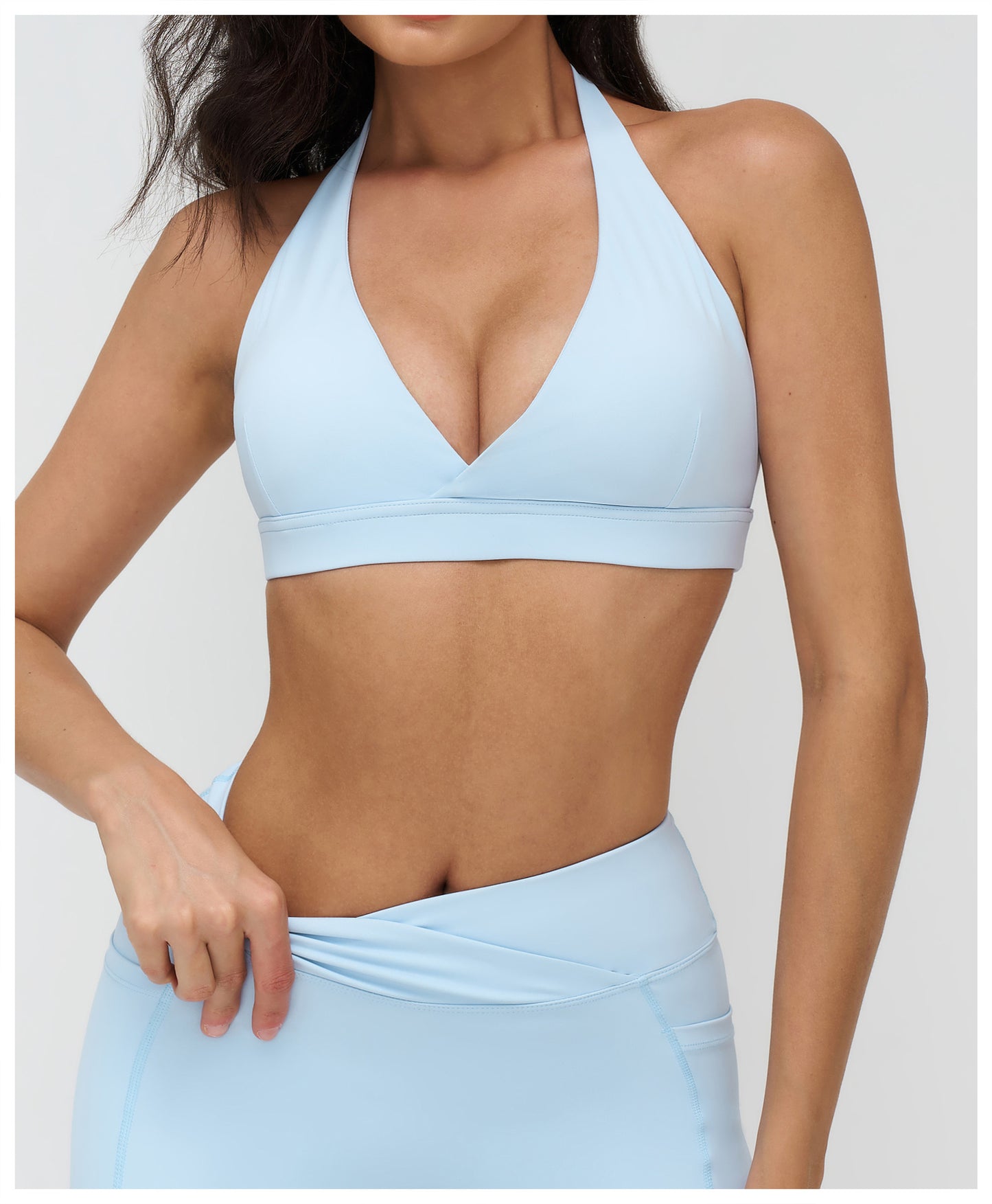 Nude Feel Yoga Bra Cross V neck Beauty Back Exercise Bra Fitness Running Exercise Underwear