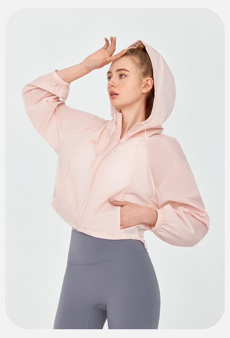 Lightweight Hooded Sun Protection Clothing Outdoor Sports Anti Ultraviolet Cool Sun Protection Long Sleeve