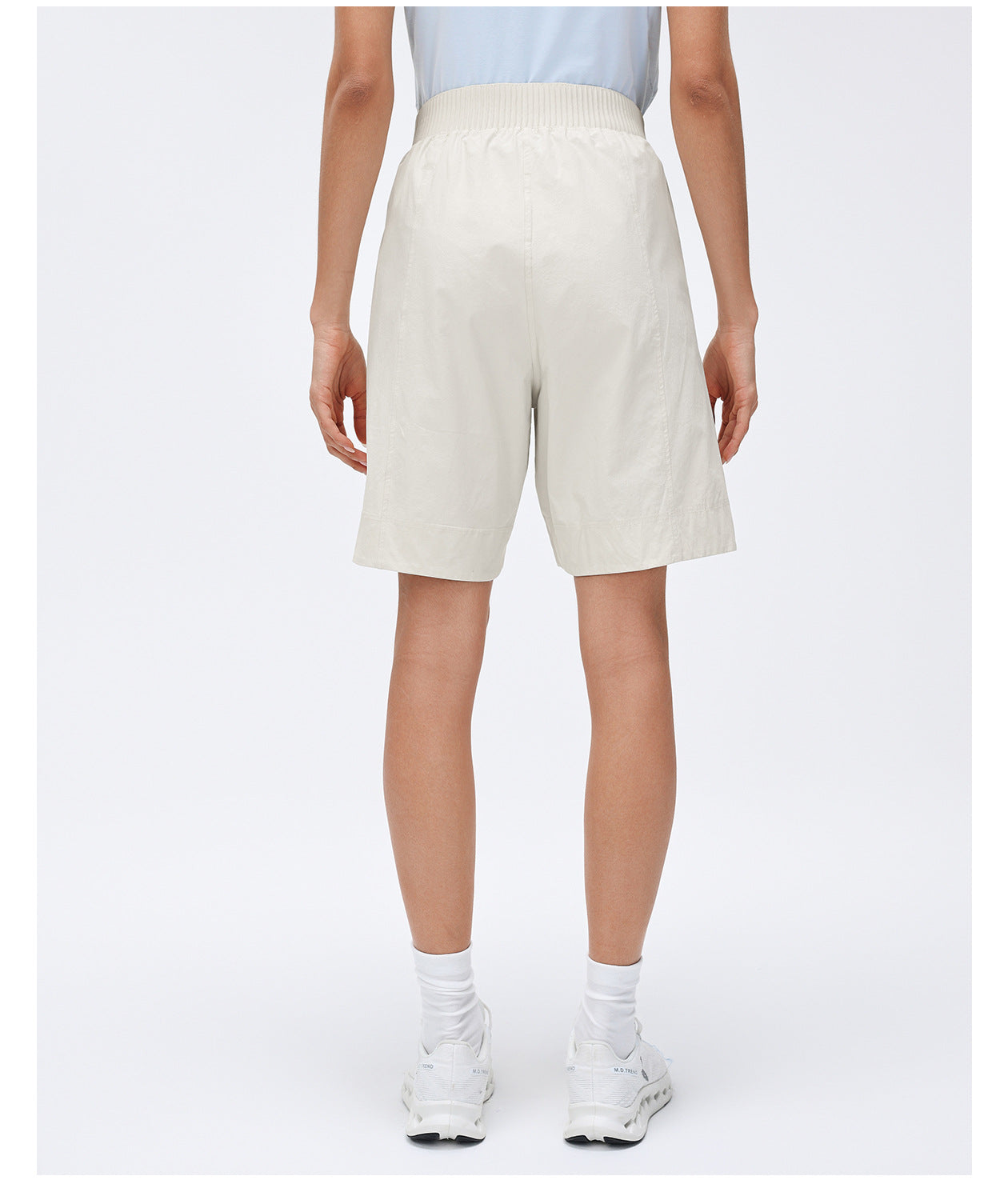 High Waist Casual Cropped Pants Women Lightweight Breathable Sports Running Shorts Loose Straight Fitness Summer