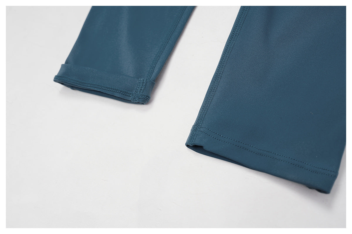Nude Feel Trousers High Waist Belly Contracting Close Fitting Yoga Pants Outdoor Running Exercise Workout Pants Women