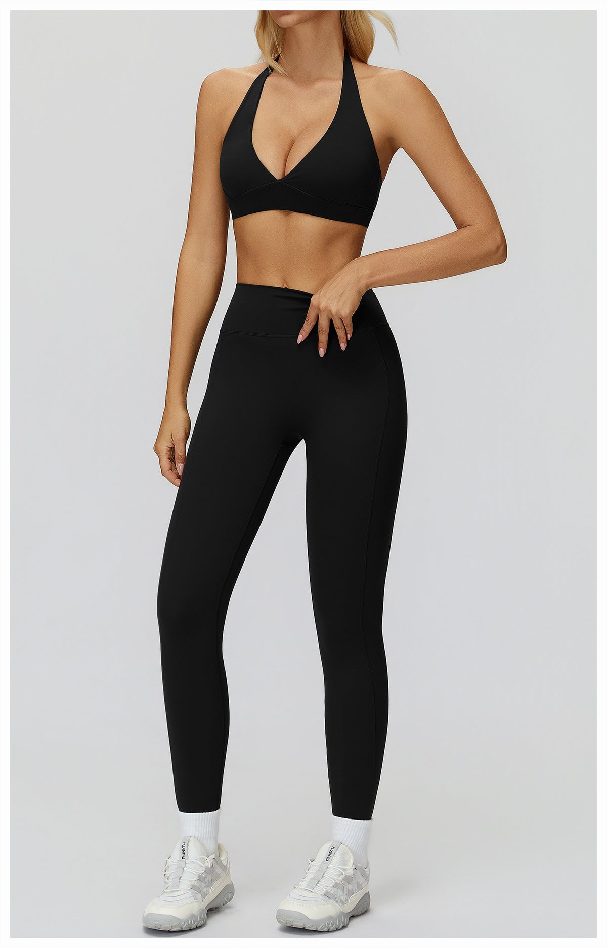 Brushed Yoga Trousers High Waist Pleated Tight Trousers Women Outdoor Running Sports Workout Clothes