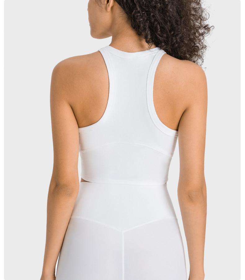 Nude Feel With Chest Pad Yoga Vest Women Shockproof Push Up Accessory Breast Push Up Sports Underwear Bra