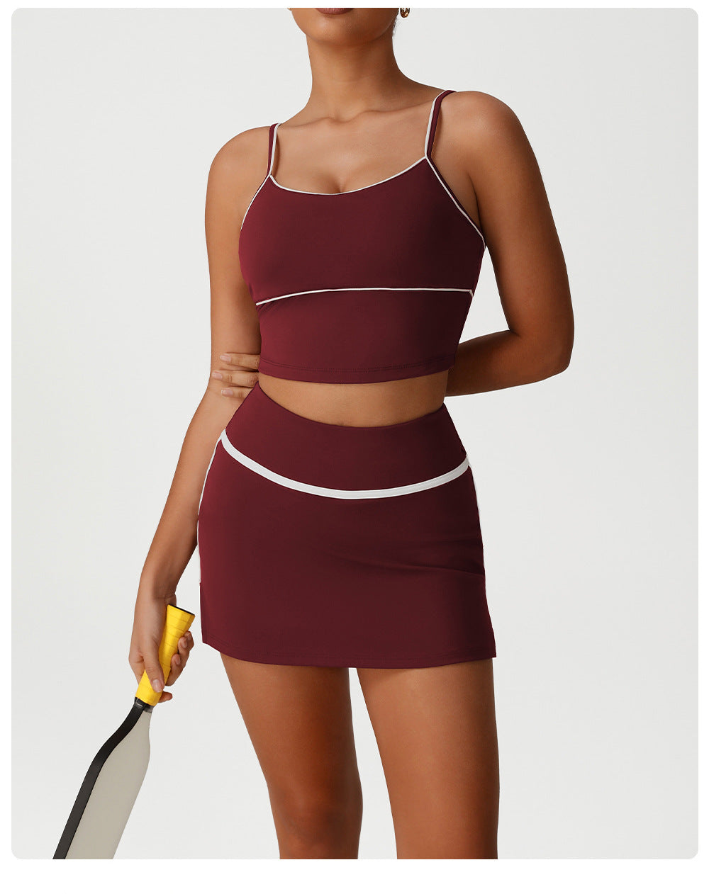 Camisole Tight Sports Set Sexy Low Collar Casual Long Sleeved Top Yoga Fitness