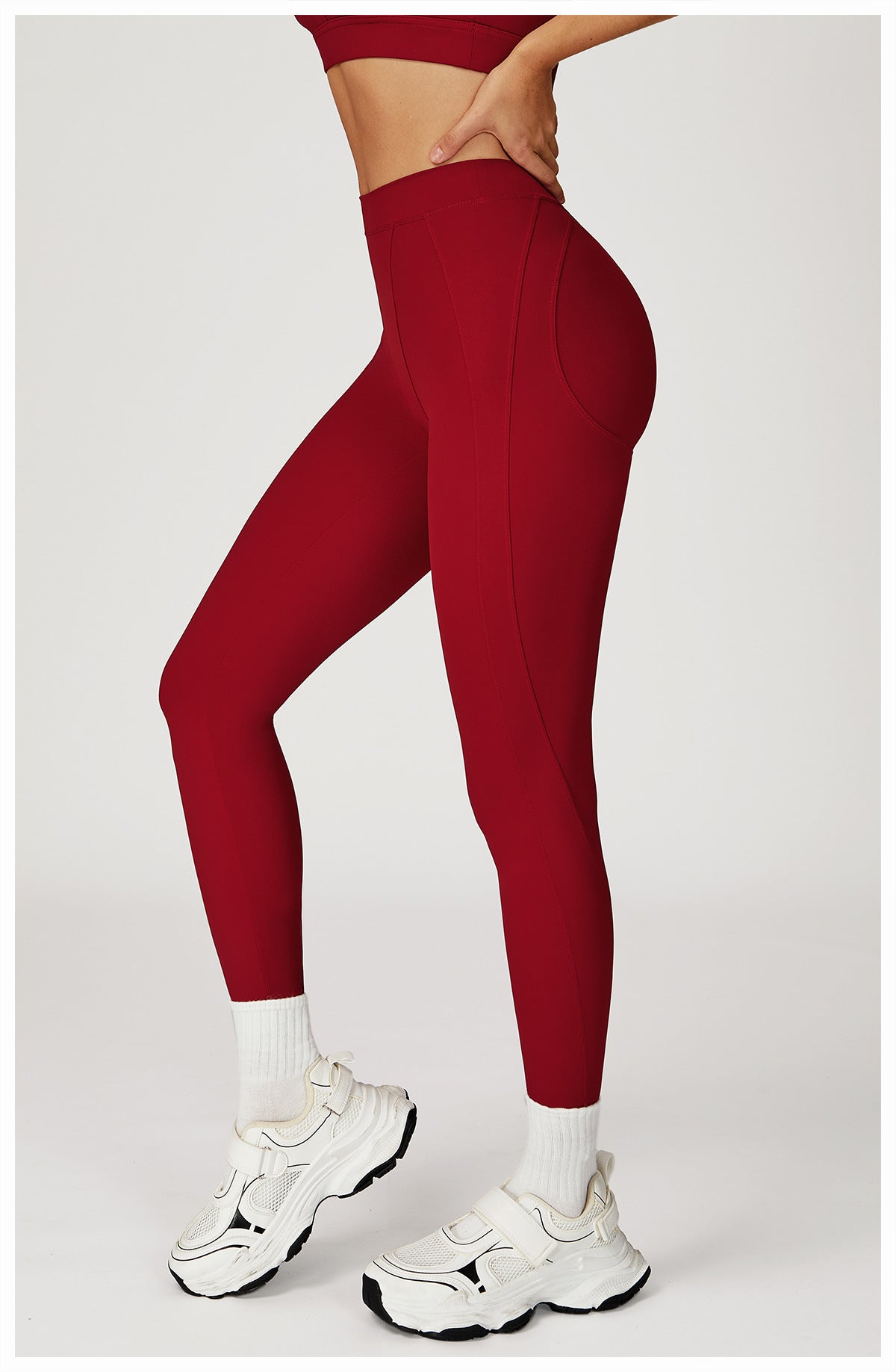 Nude Feel Yoga Trousers High Waist Tight Slimming Sports Trousers Outdoor Running Fitness Yoga Wear Women