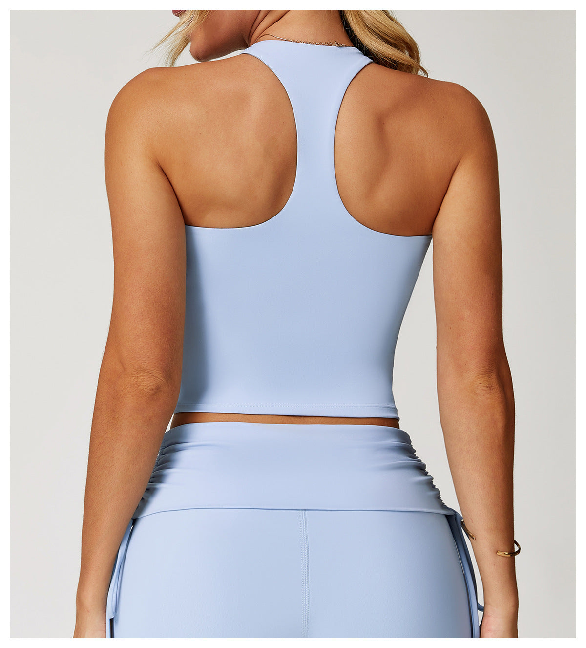 Sollinarry Nude Feel Yoga Vest H Shaped Beauty Back Quick-Drying Workout Top Outdoor Running Exercise Underwear