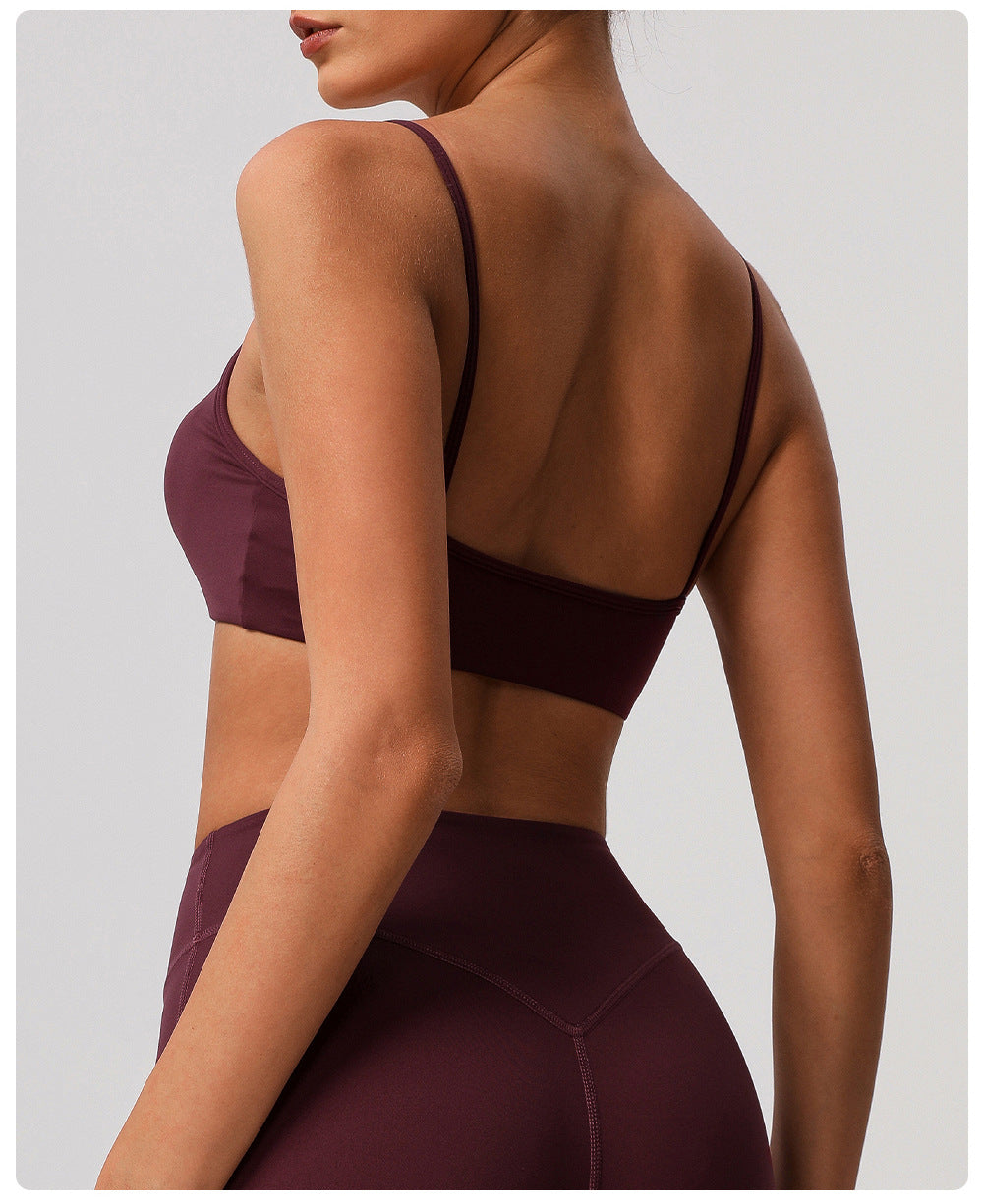 Beauty Back Exercise Underwear Nude Feel Yoga Bra Running Fitness Top Strap Yoga Clothes for Women
