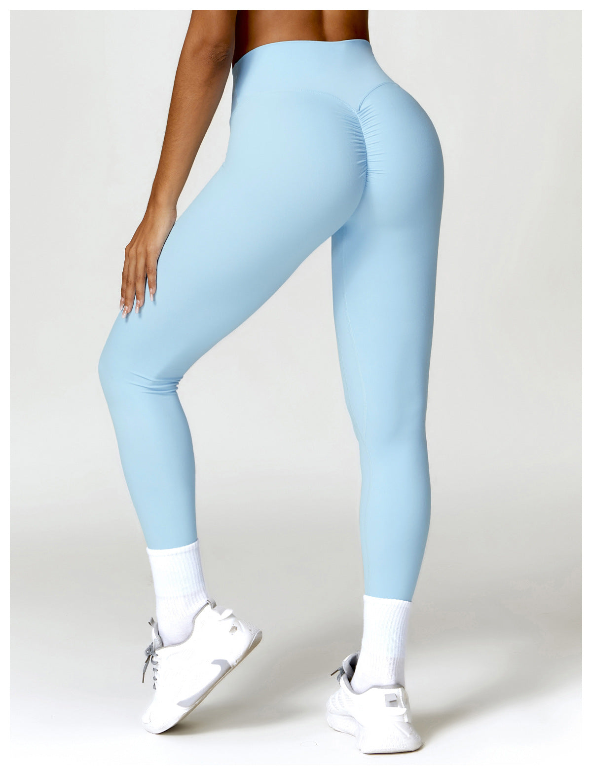 Sollinarry Quick Drying Skinny Yoga Pants Brushed Belly Contracting Hip Raise High Waist Fitness Pants Outer Wear Running Exercise Pants