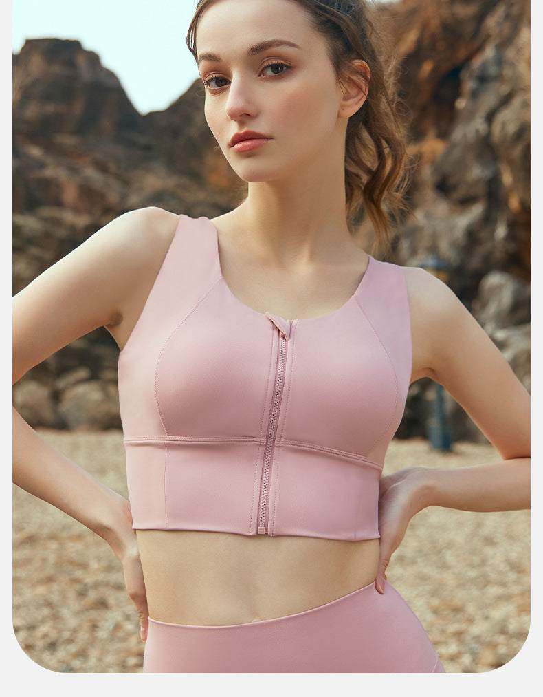 Sports Underwear U Shaped Back Shaping Shockproof Gathered High Strength High Elasticity Outdoor Workout Yoga Vest