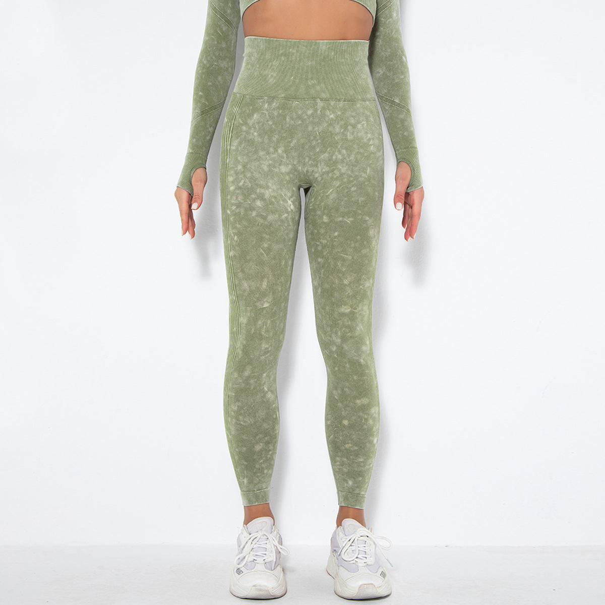 Seamless Washed Moisture-Absorbing Sexy Peach Hip Wicking Yoga Pants Exercise Workout Pants Leggings