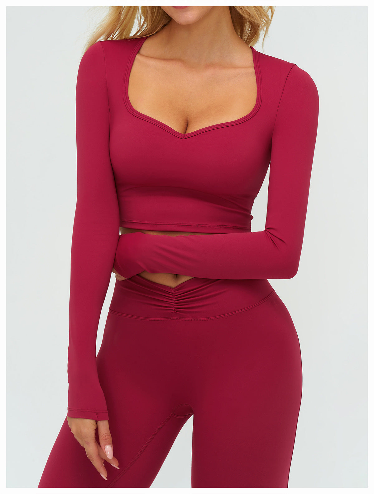 Autumn Winter Brushed Long Sleeve Yoga Clothes Outdoor Running Fitness Clothes Outer Wear Casual Sports Top