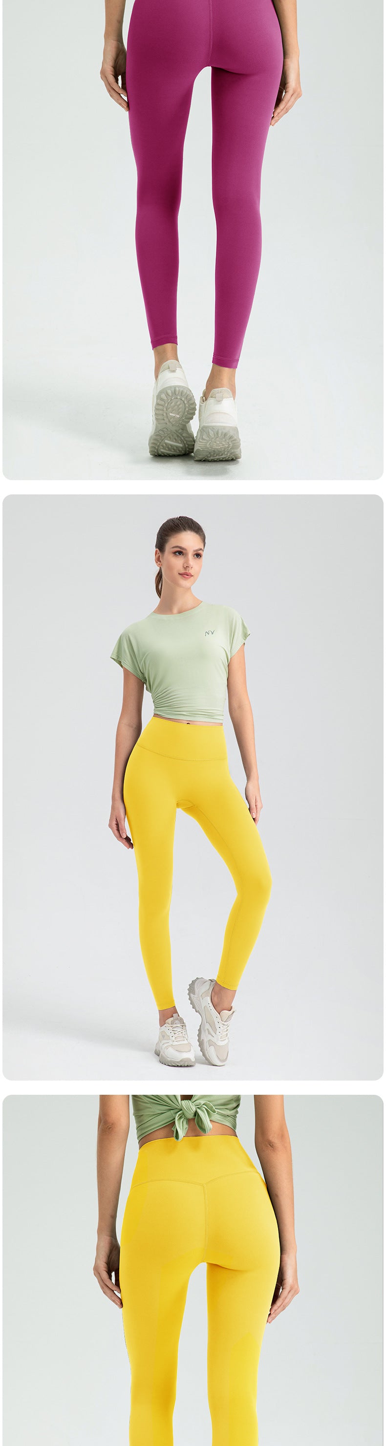 Breathing Series Women High Waist Yoga Pants Nude Feel Skinny Hip Raise No Embarrassment Line Running Sports Ninth Pants