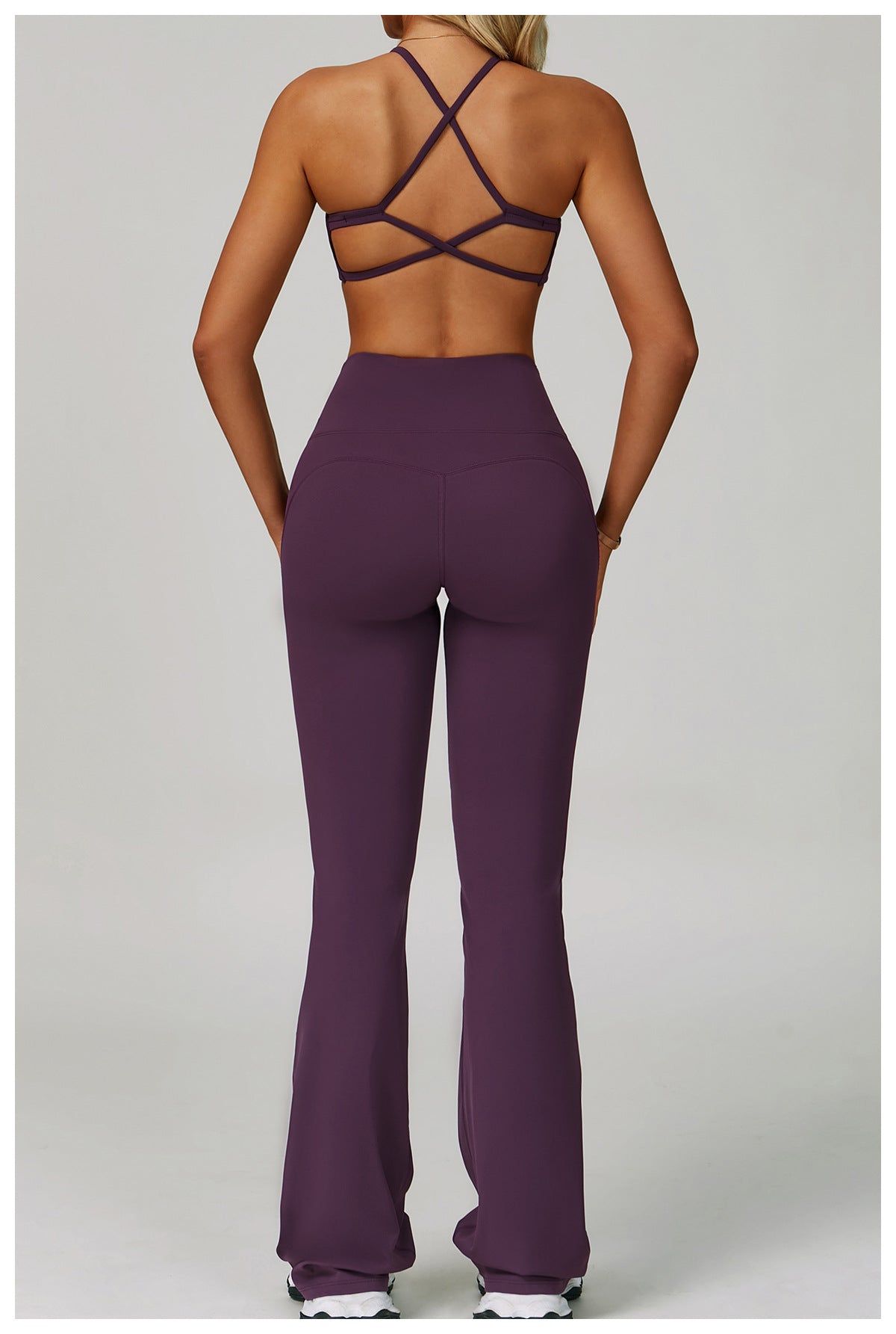 Sports Trousers High Waist Hip Lift Wide Leg Outerwear Bell Bottom Pants Running Sports Casual Flared Pants Bell-Bottom Pants