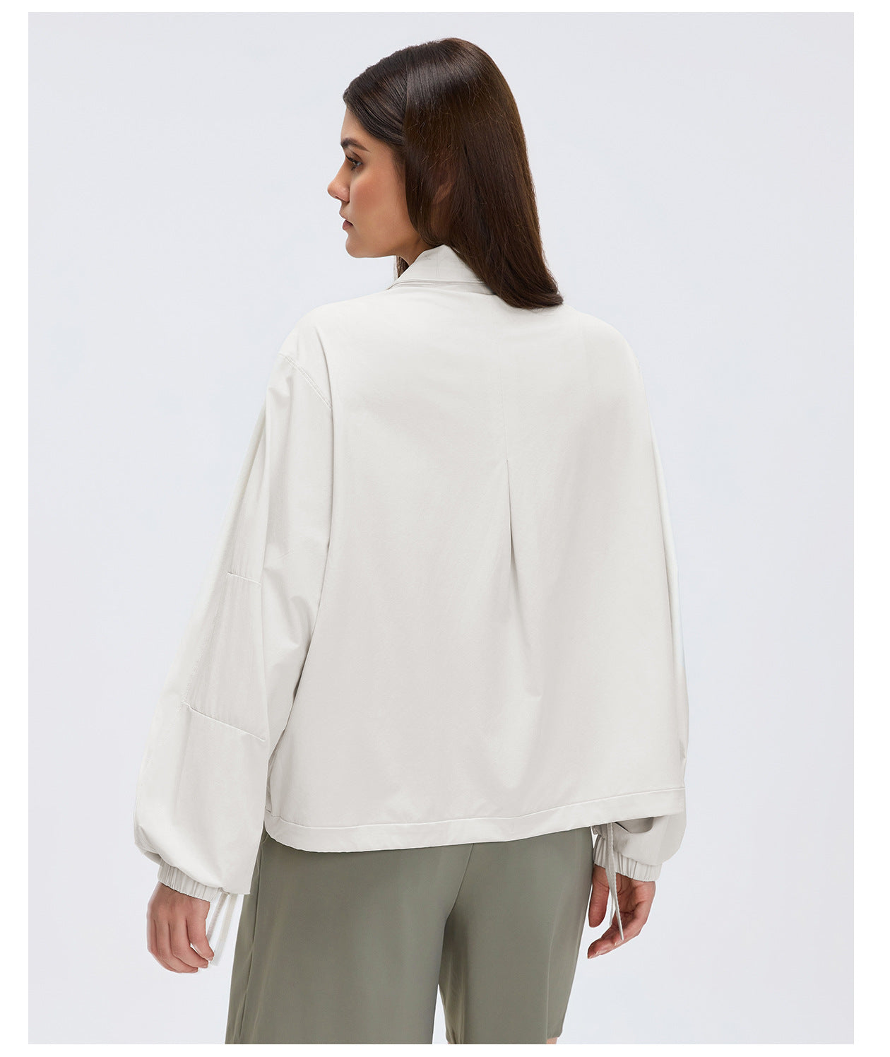 Spring Sports Casual Stand Collar Coat Women Loose All Match Long Sleeved Sports Workout Clothes Top