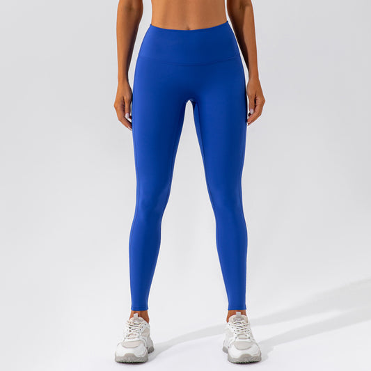 Quick Drying Nude Feel Yoga Pants Women High Waist Hip Lifting Belly Contracting Fitness Pants Running Sports Slim up Pants Solid