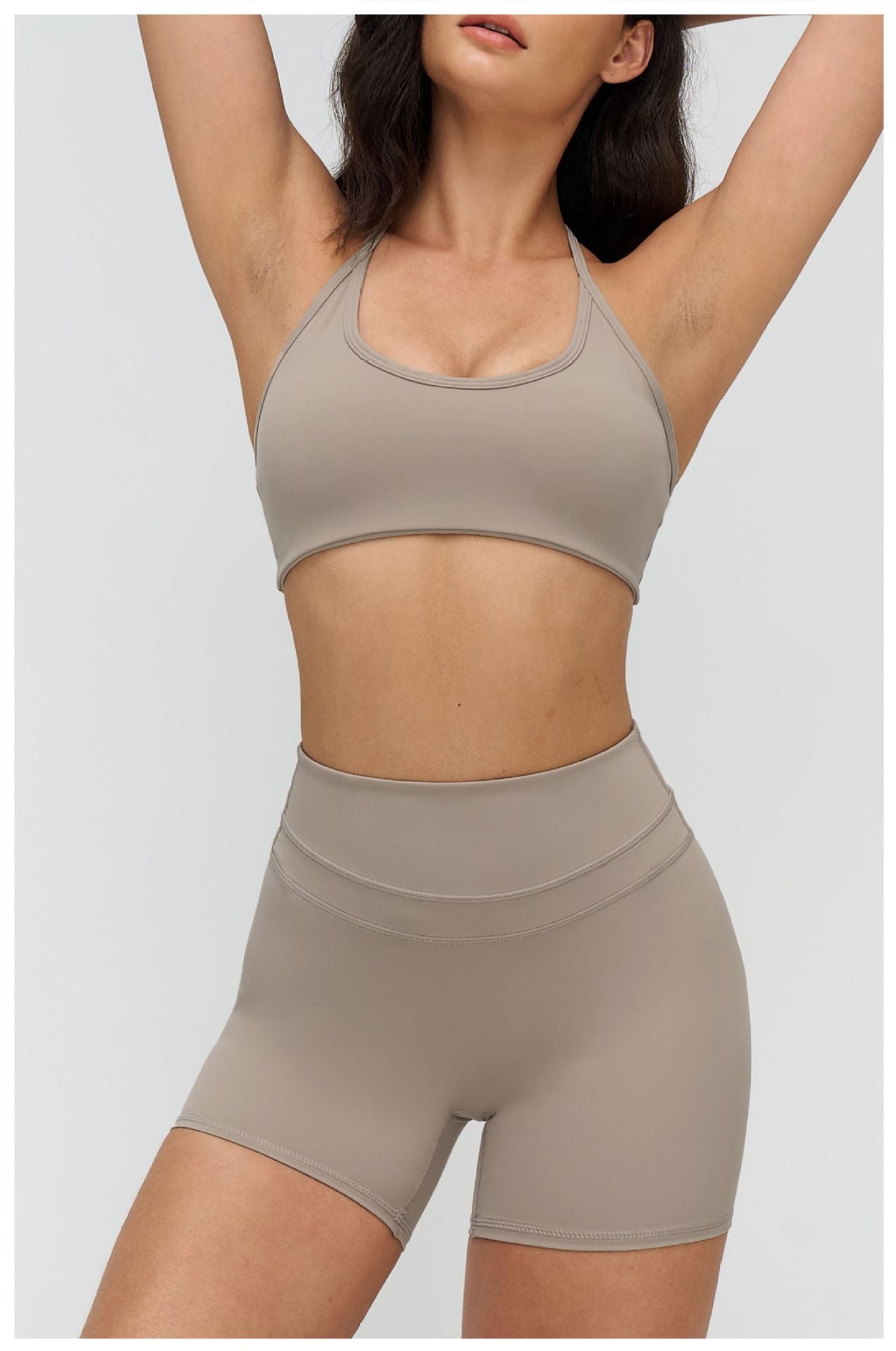 Brushed Yoga Bra Halter Hollow Out Cutout Backless Bra Fitness Running Exercise Underwear Women