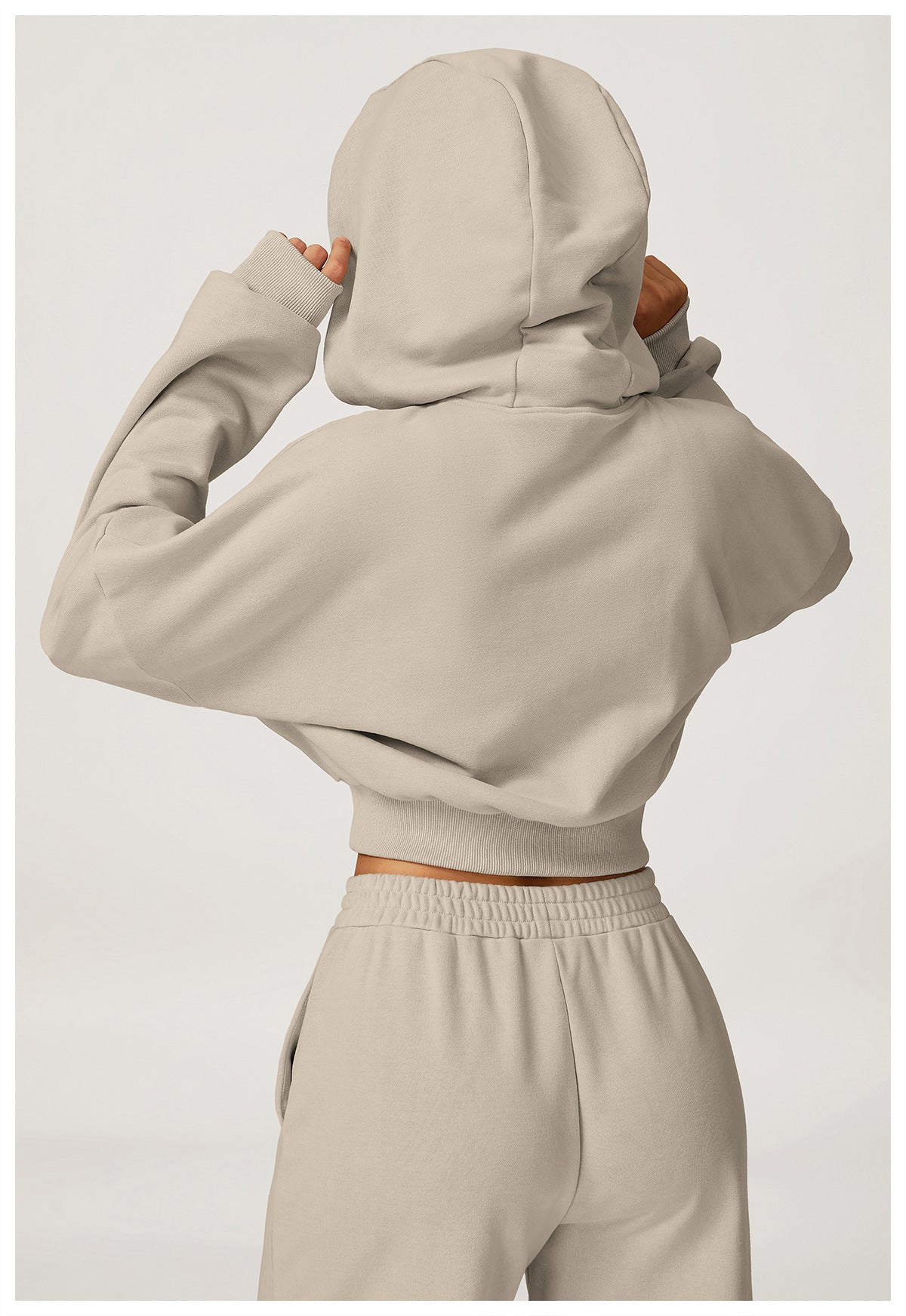 Hooded Sweatshirt Autumn Winter Casual Loose Coat Women Outdoor Running Fitness Sportswear