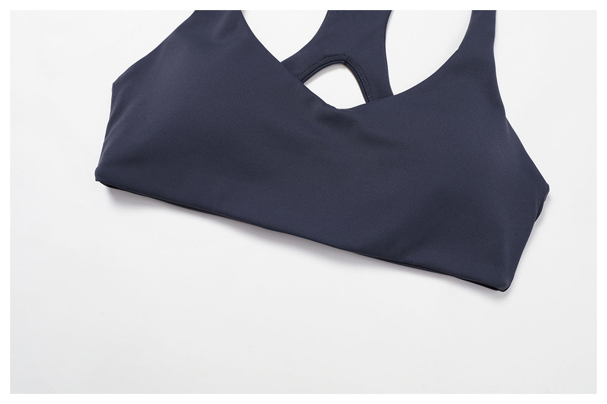 Sollinarry Sustainable Recycled Sports Underwear Hollow Out Cutout out Beauty Back Tight Sports Vest Women High Strength Yoga Bra