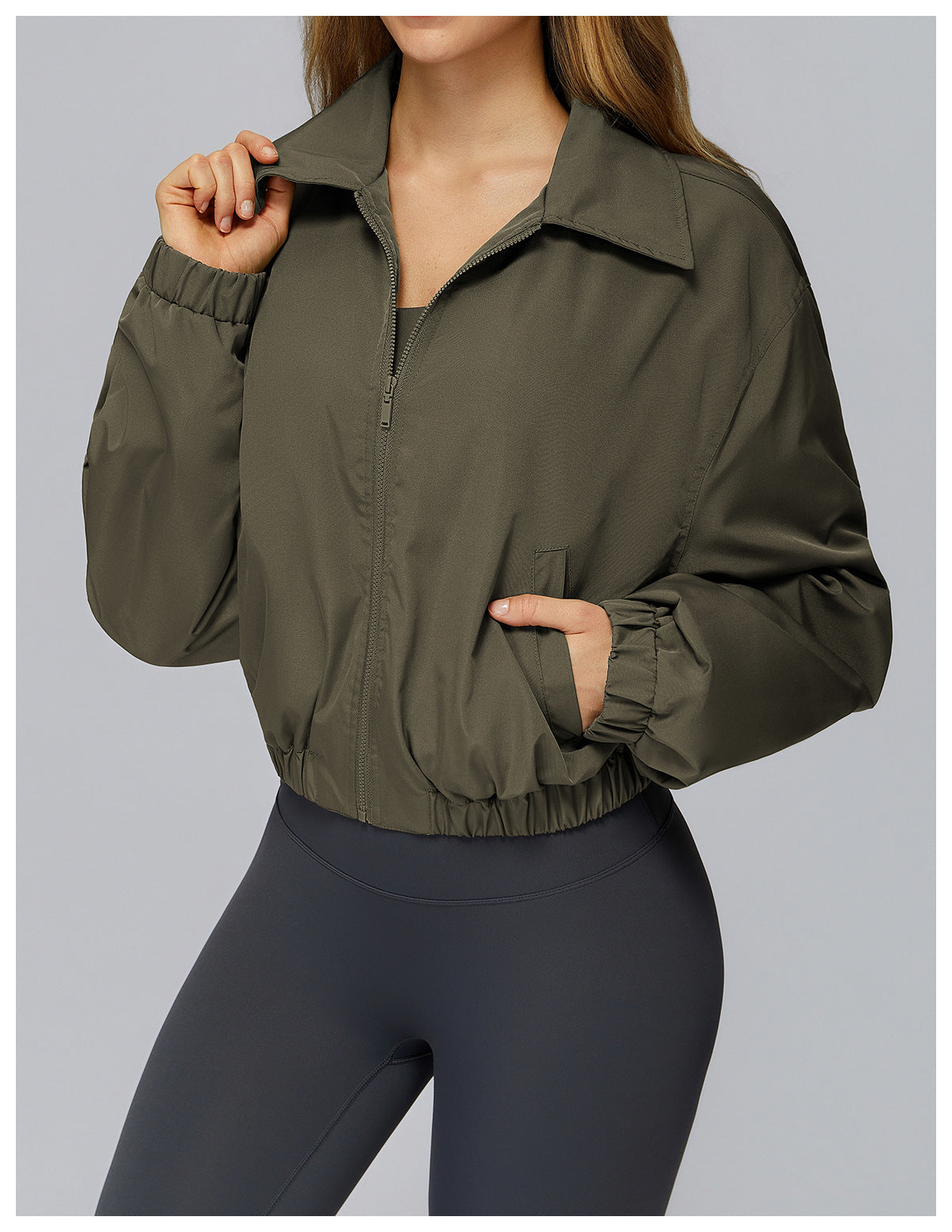 Autumn Winter Baggy Coat Zipper Windproof Warm Sports Jacket Outdoor Mountaineering Running Coat
