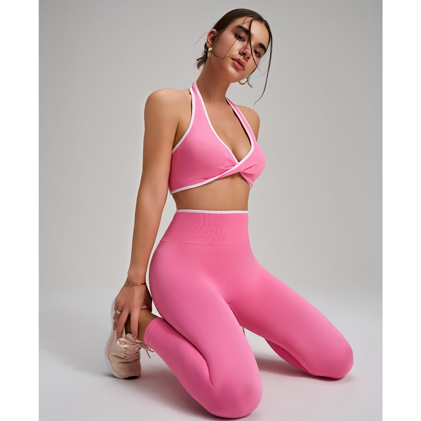 Sports Bra Yoga Trousers Running Fitness Sportswear Two Piece Set for Women