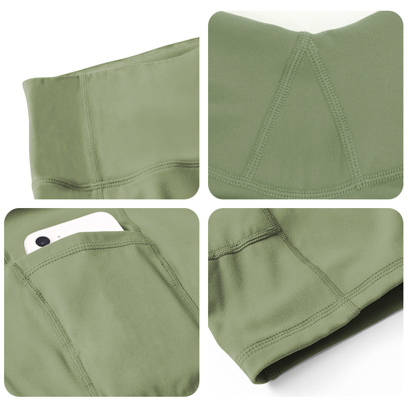High Waist Pocket Yoga Shorts for Women