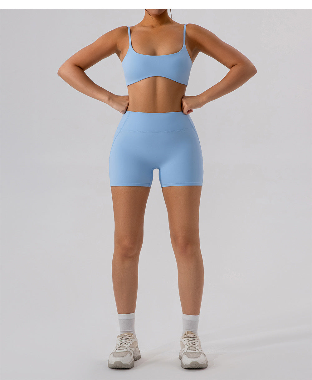 Tight Back Yoga Bra Nude Feel Quick Drying Sports Underwear Pilates Workout Clothes Vest Top Women