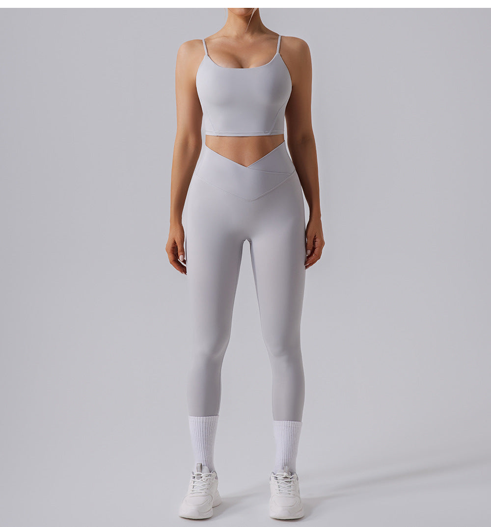 Nude Feel Running Outerwear Elastic High Waist Hip Raise Belly Contracting Fitness Pants Quick Dry Training Sports Skinny Yoga Pants