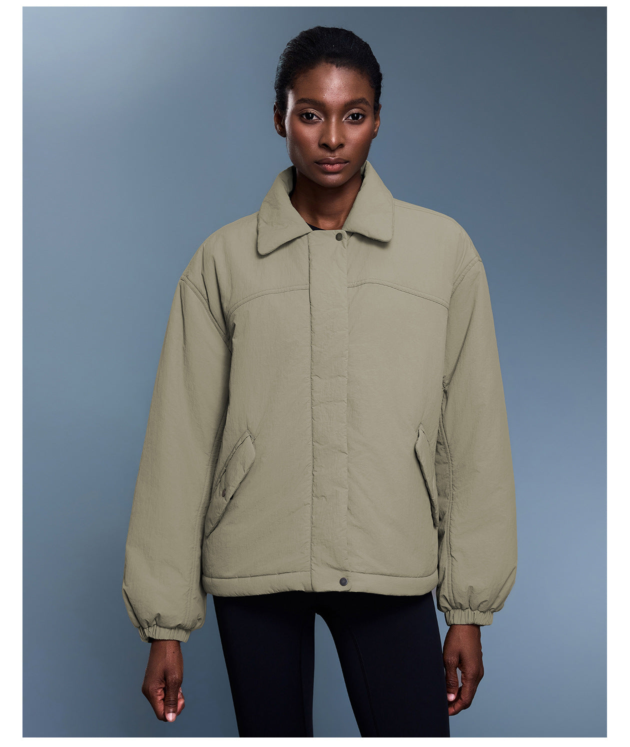 Casual All Matching Collared Cotton Padded Clothes Women Autumn Winter Lightweight Waterproof Loose Thick Warm Cotton Coat
