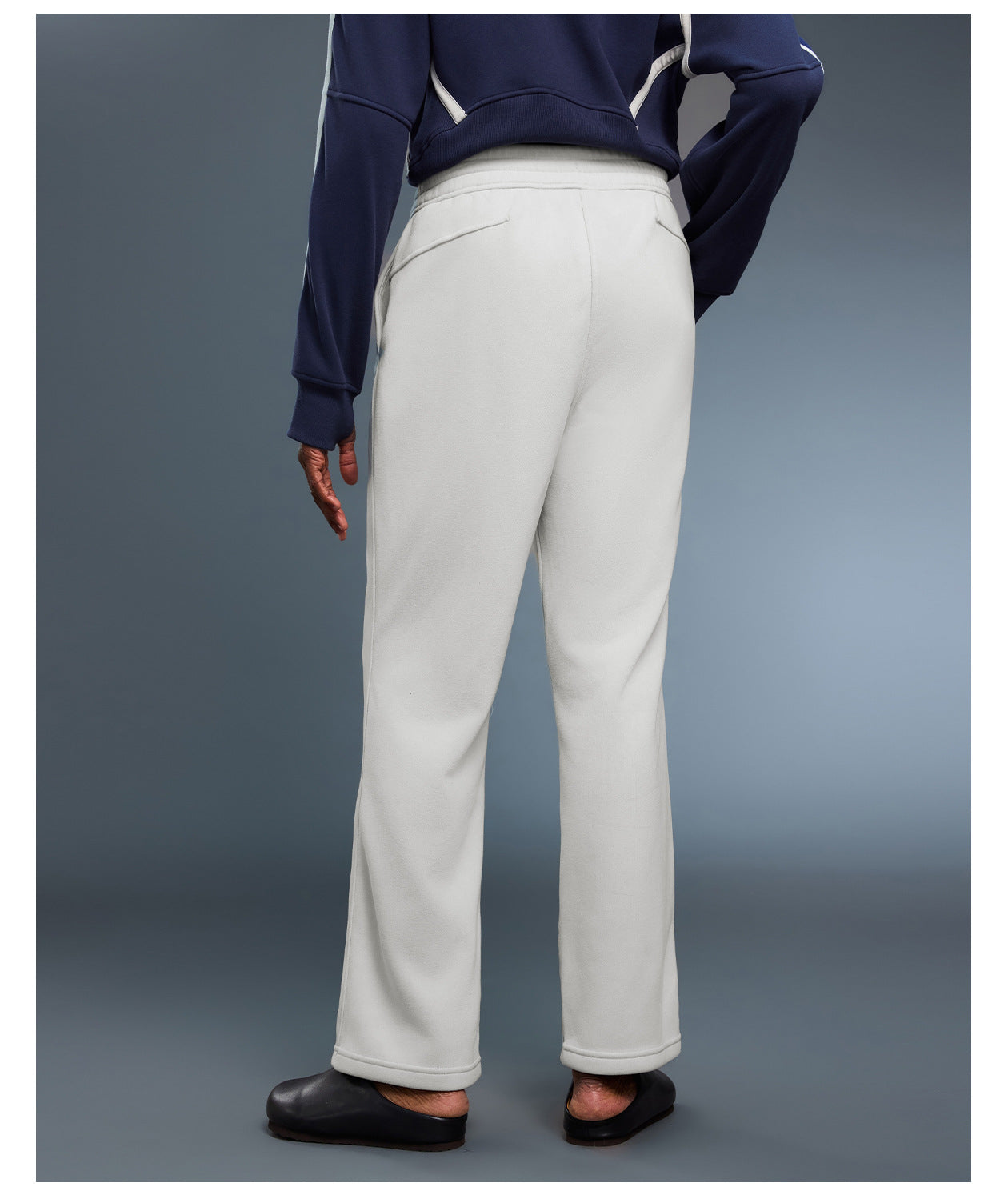 Loose Track Pants Women Autumn Winter Fleece Lined Warm Skin Friendly Straight Leg Pants Office All Matching Slimming Casual Pants