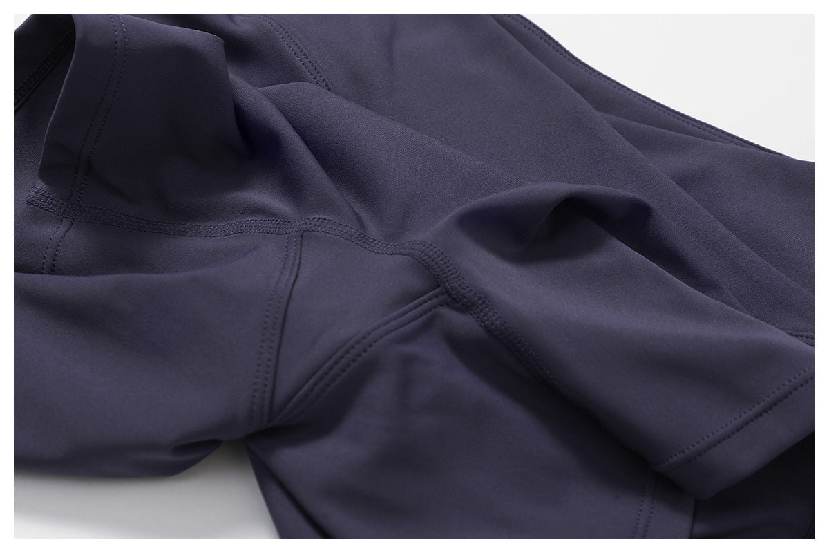 Sollinarry Sustainable Recycled Nude Feel Tight Yoga Shorts Outer Wear Running Workout Pants Cross High Waist Workout Shorts Women