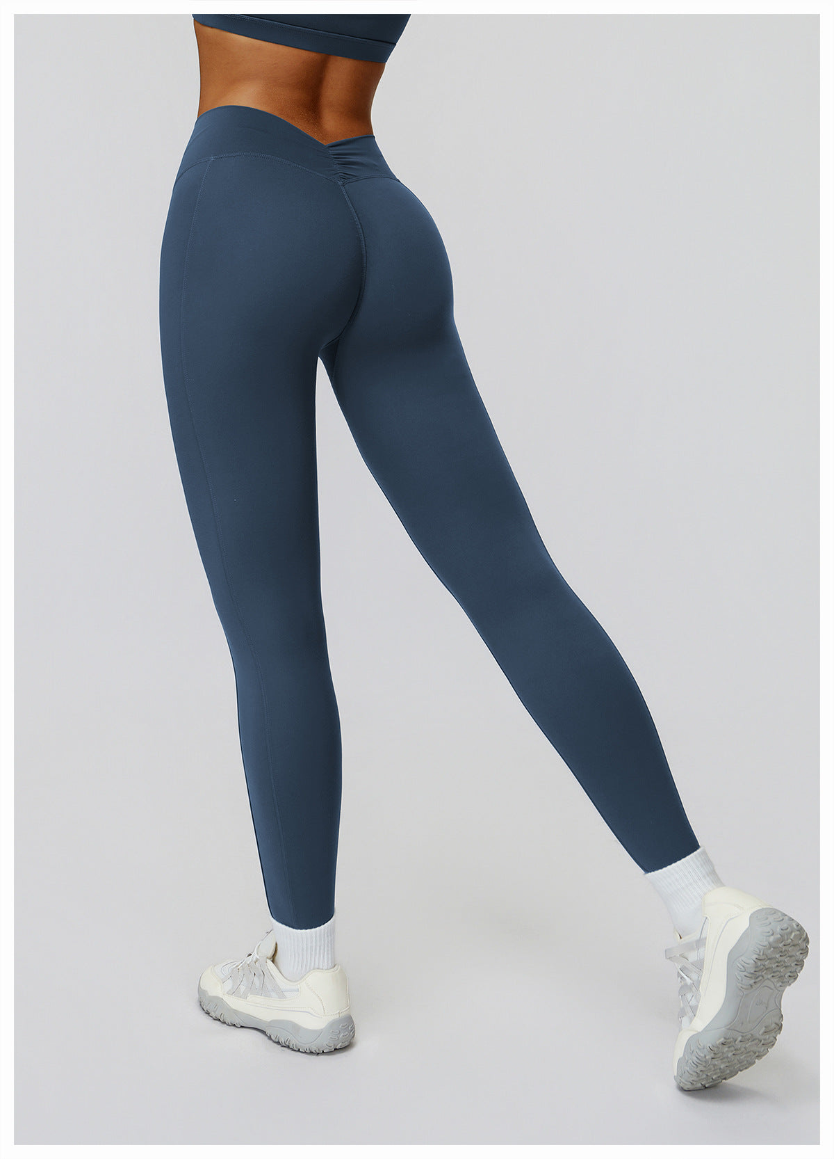 Brushed Yoga Trousers High Waist Pleated Tight Trousers Women Outdoor Running Sports Workout Clothes