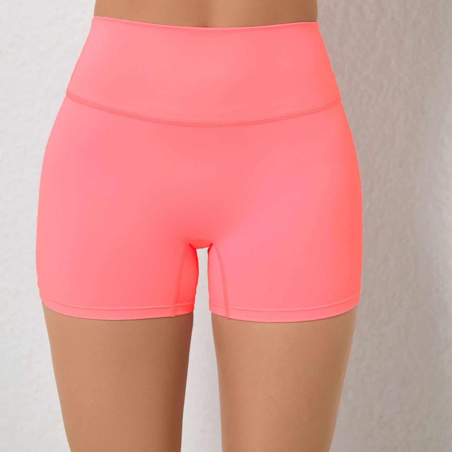 Peach Hip Raise Yoga Shorts Elastic High Waist Running Workout Shorts Tight Seamless Sports Shorts Women