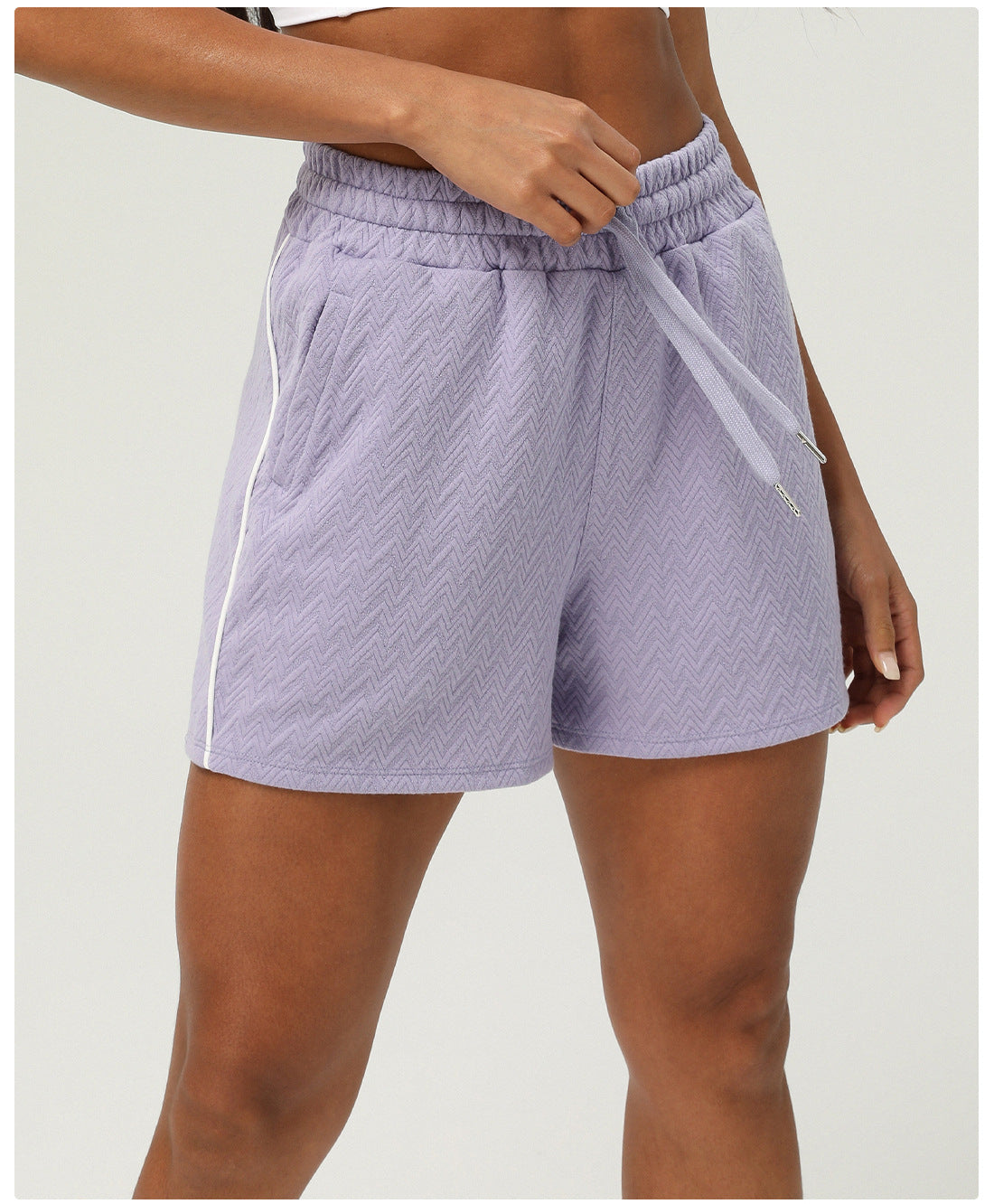 Sports Casual Shorts Pocket High Waist Yoga Shorts Women Drawstring Outdoor Running Shorts