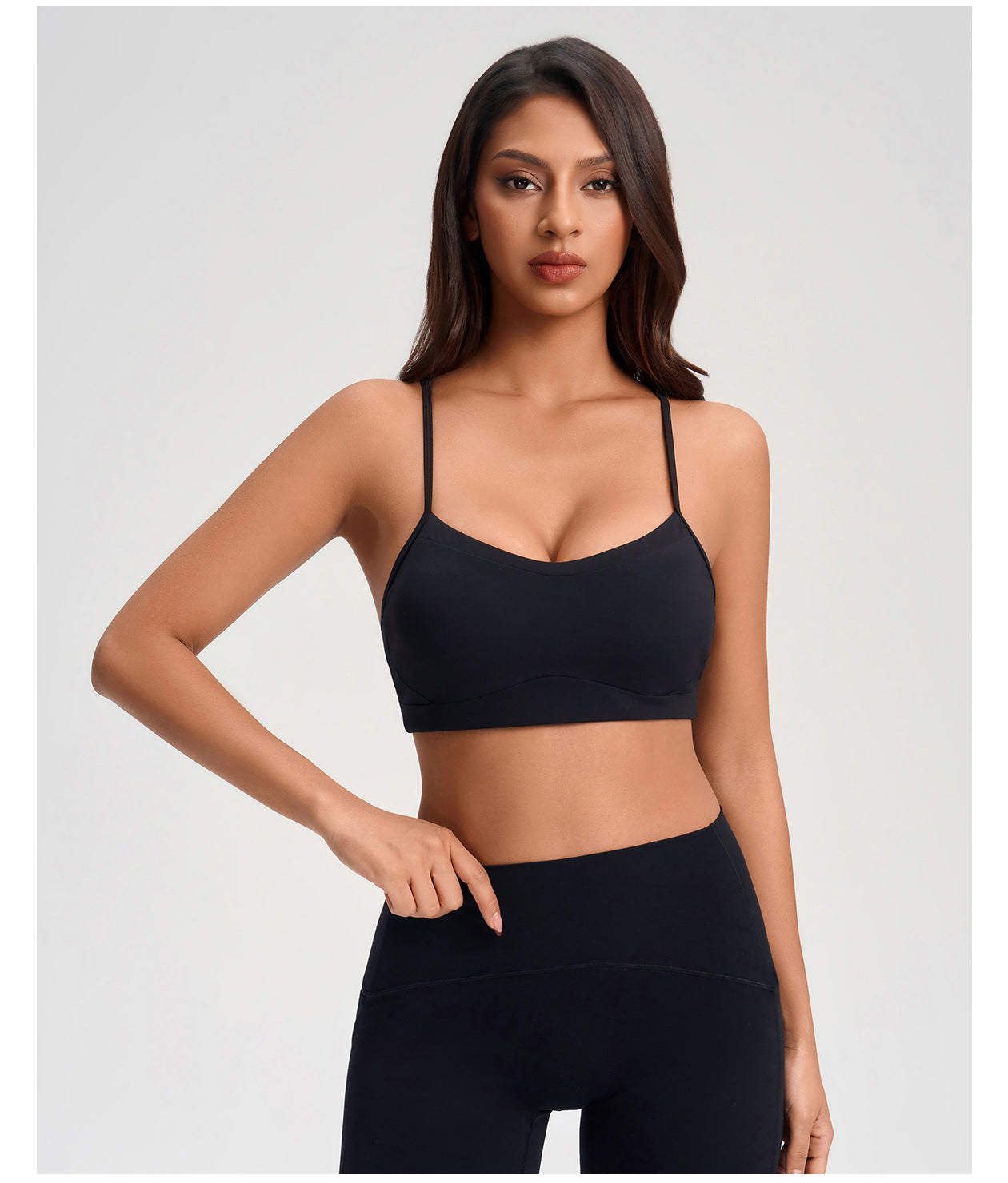 Sports Underwear Women Brushed Hollow Out Cutout out Beauty Back Running Workout Underwear Gather Shockproof Yoga Bra