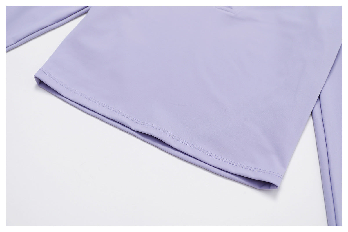 Sollinarry Tight Nude Feel Long Sleeved T Shirt Yoga Clothes Outdoor Sports Top Stretch Slimming Training Workout Clothes