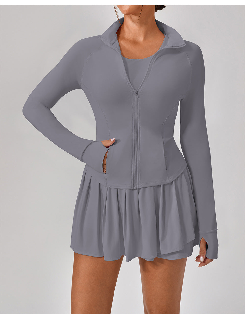 Summer Outdoor UV Proof Long Sleeve Sun Protection Clothing Coat Quick Drying Slim Fit Quick Drying Ice Silk Cool Feeling Running Yoga Sports