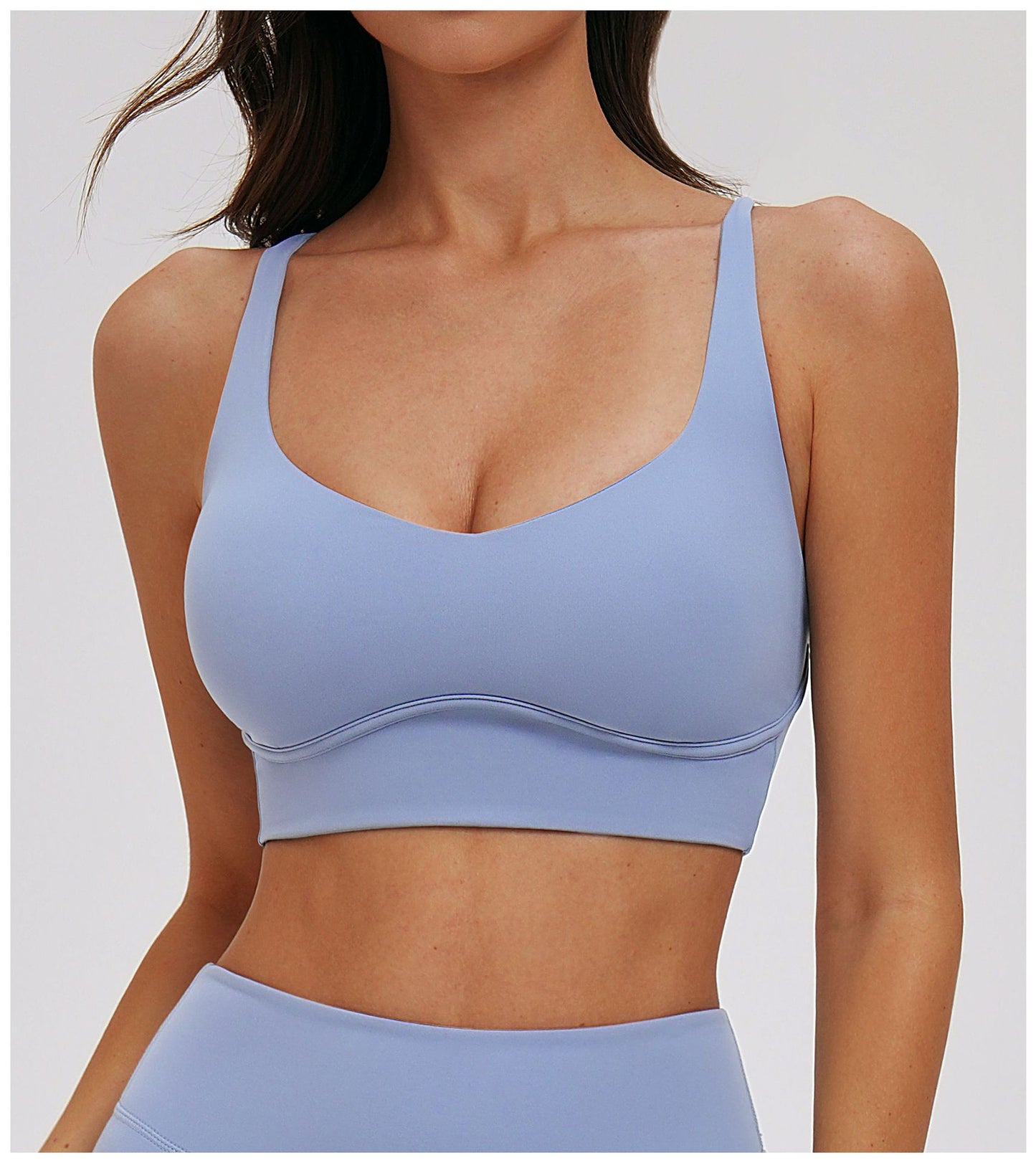Halter Brushed Yoga Bra Cross Hollow Out Cutout out Beauty Back Tight Sports Underwear Outdoor Running Bra
