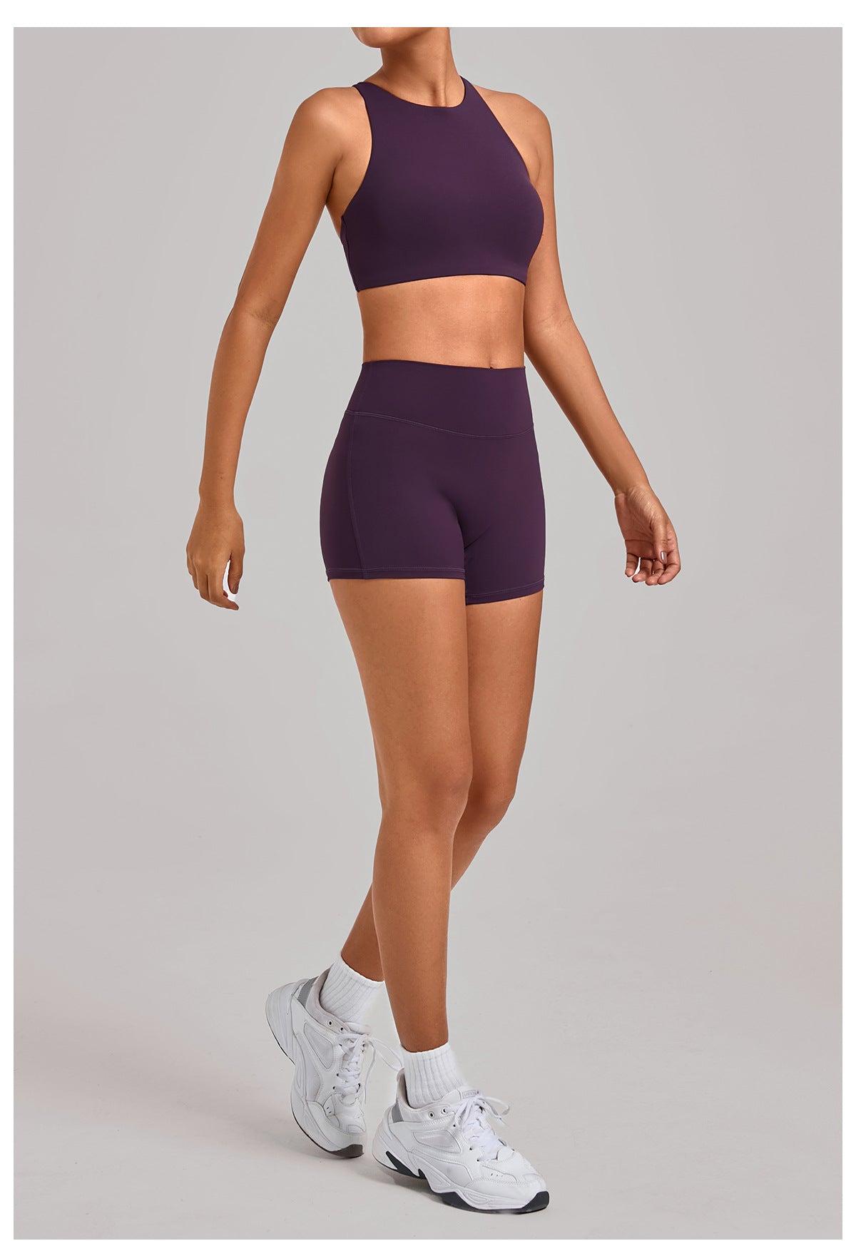 Cross Back Yoga Tight Quick-Drying Workout Clothes Detachable Chest Pad Sports Shorts Two Piece Sets Women