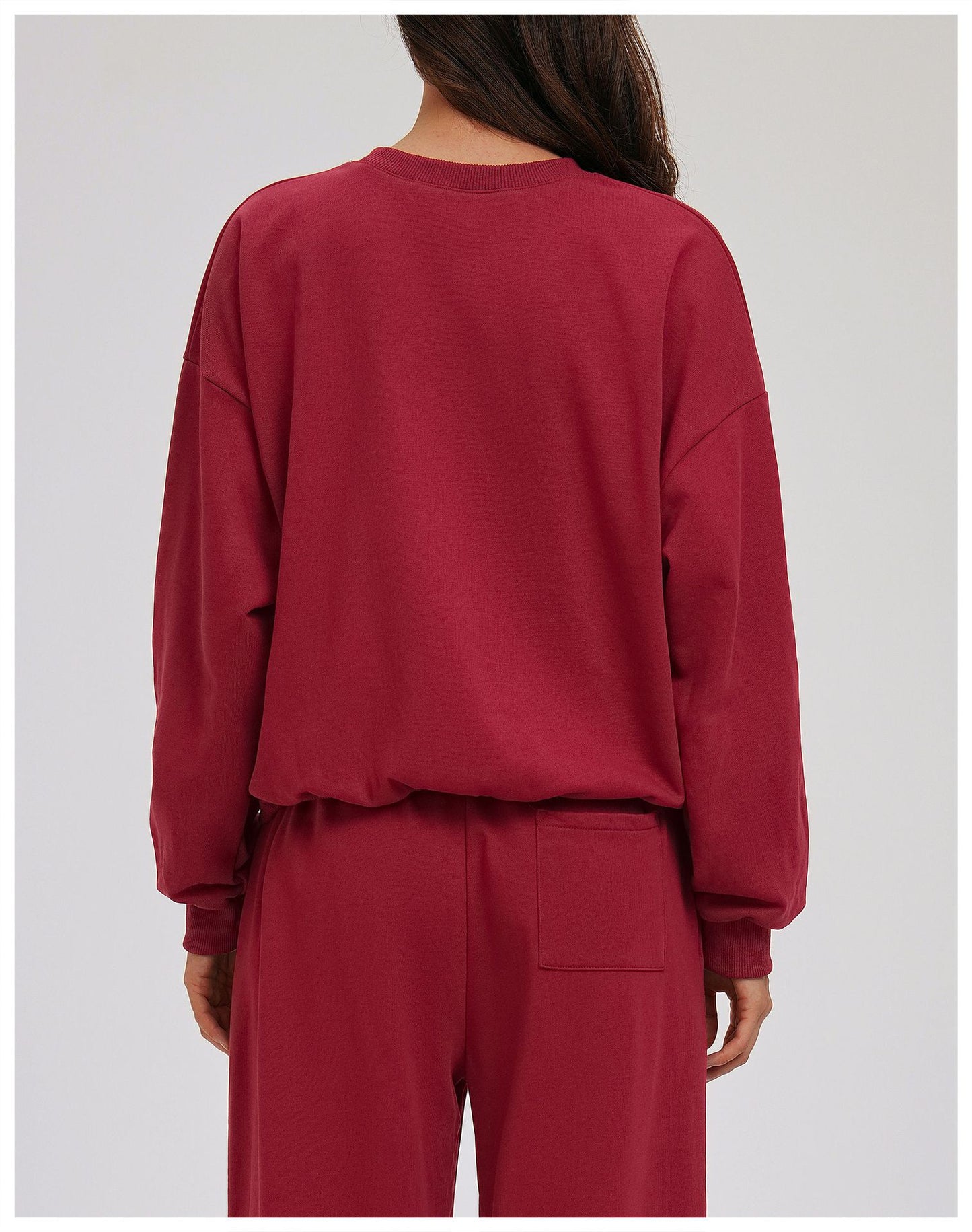 Comfortable round Neck Sweater Autumn Winter Long Sleeve Loose Casual Outdoor Top Outdoor Running Exercise Sweatshirt