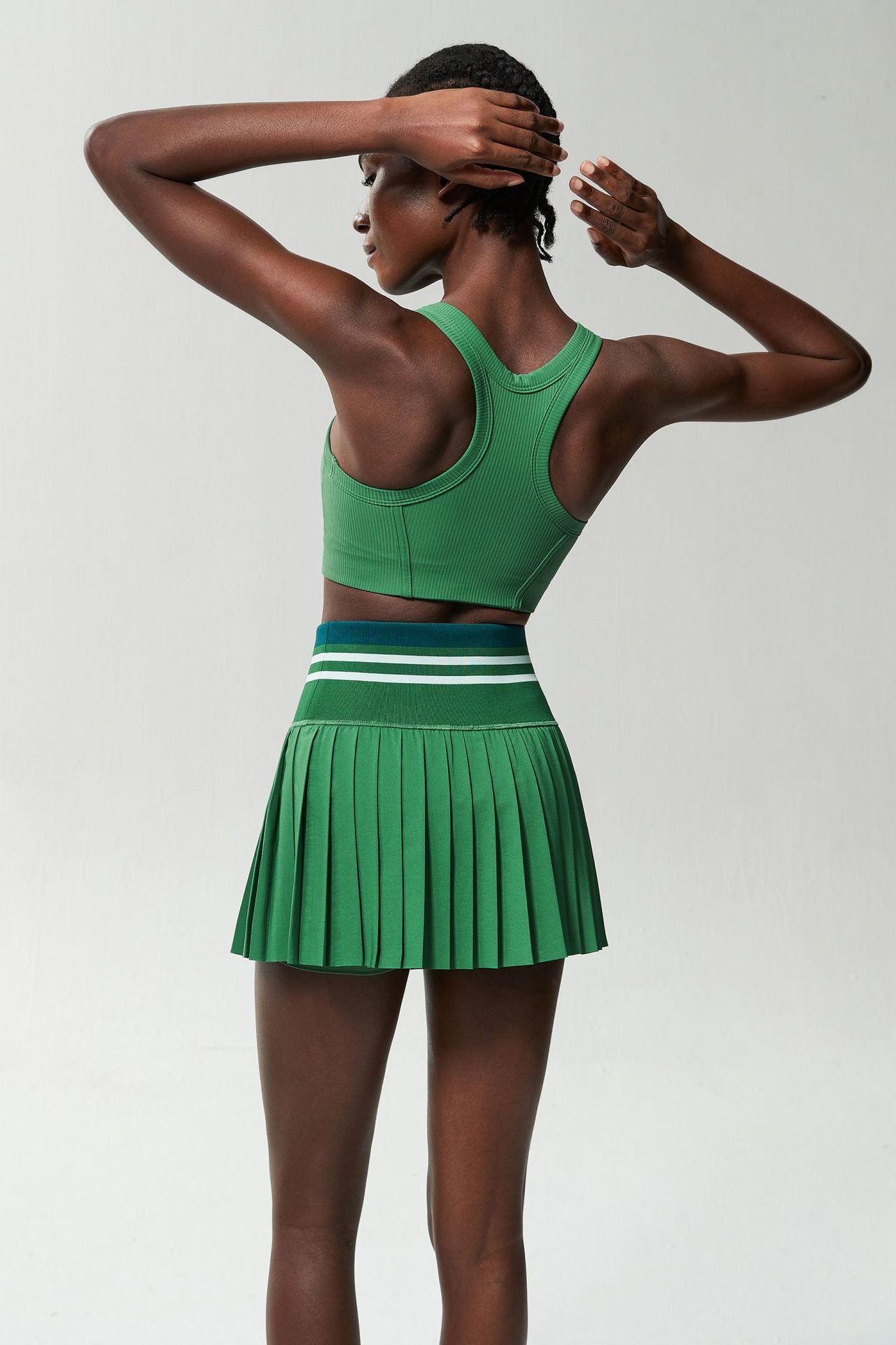 Sports Fitness Yoga Wear Women Anti Exposure Quick Drying Two Piece Set Badminton Tennis Clothing