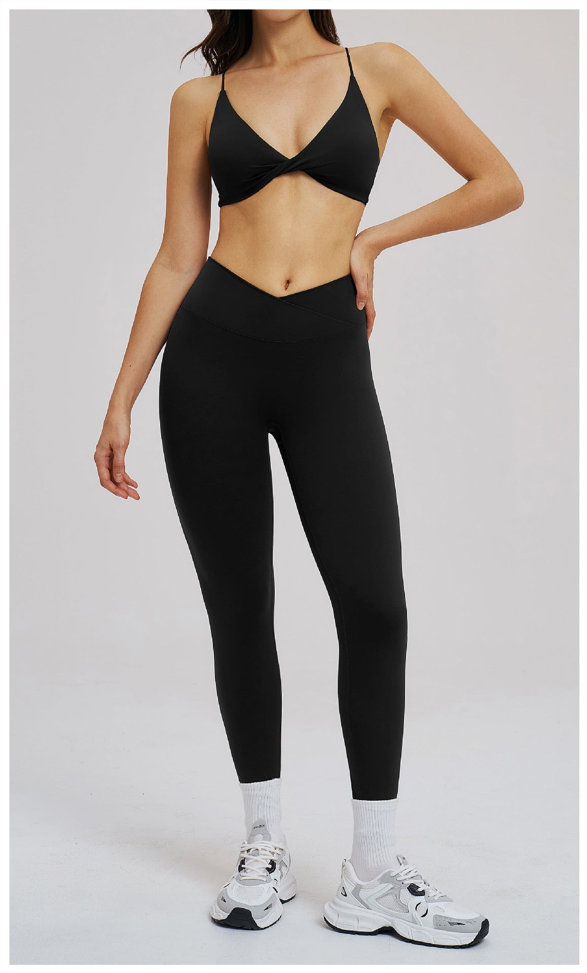Yoga Brushed Thin Belt Beauty Back Body Hugging Outdoor Running Exercise Sports Two Piece Sets