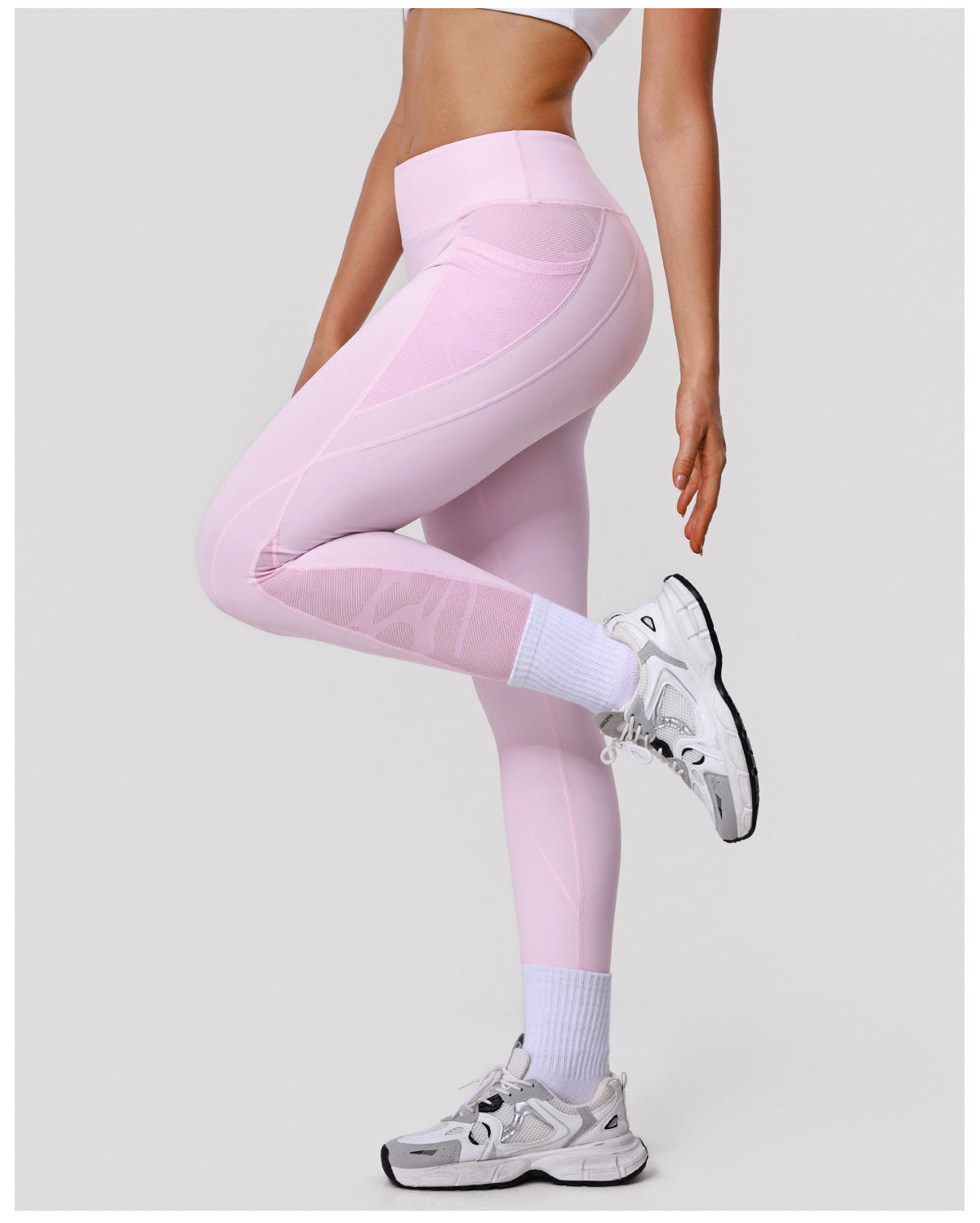 High Waist Shaping Stitching Yoga Pants Pocket Sports Tights Training Cycling Fitness Pants for Women