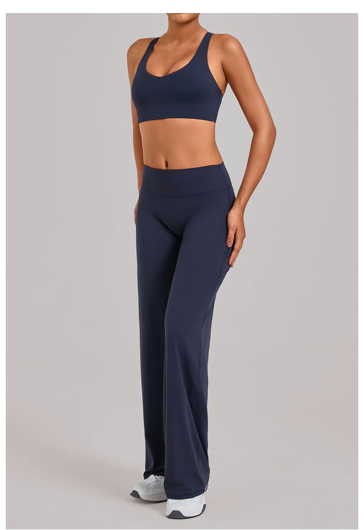 Yoga H Shaped Beauty Back Body Hugging Outdoor Running Exercise Fitness Two Piece Sets