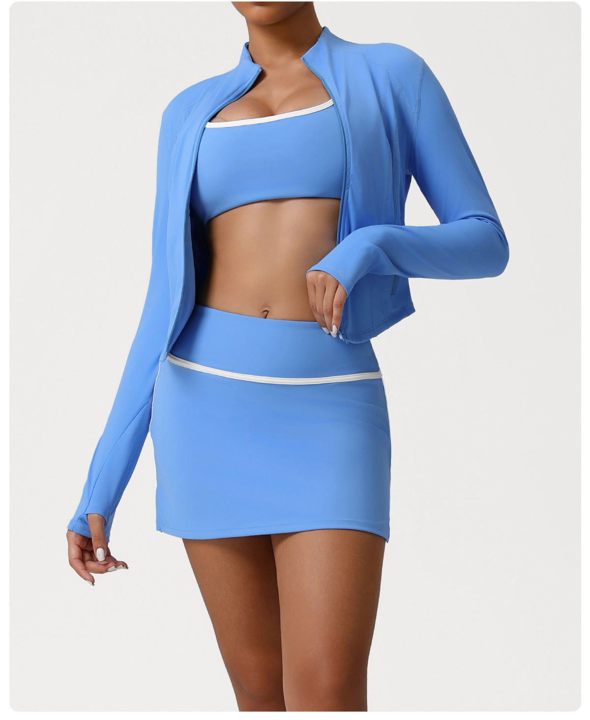 Yoga Sports Stand Collar Coat Women Pilates Training Wear Skinny Yoga Clothes Workout Top Long Sleeve Autumn Winter