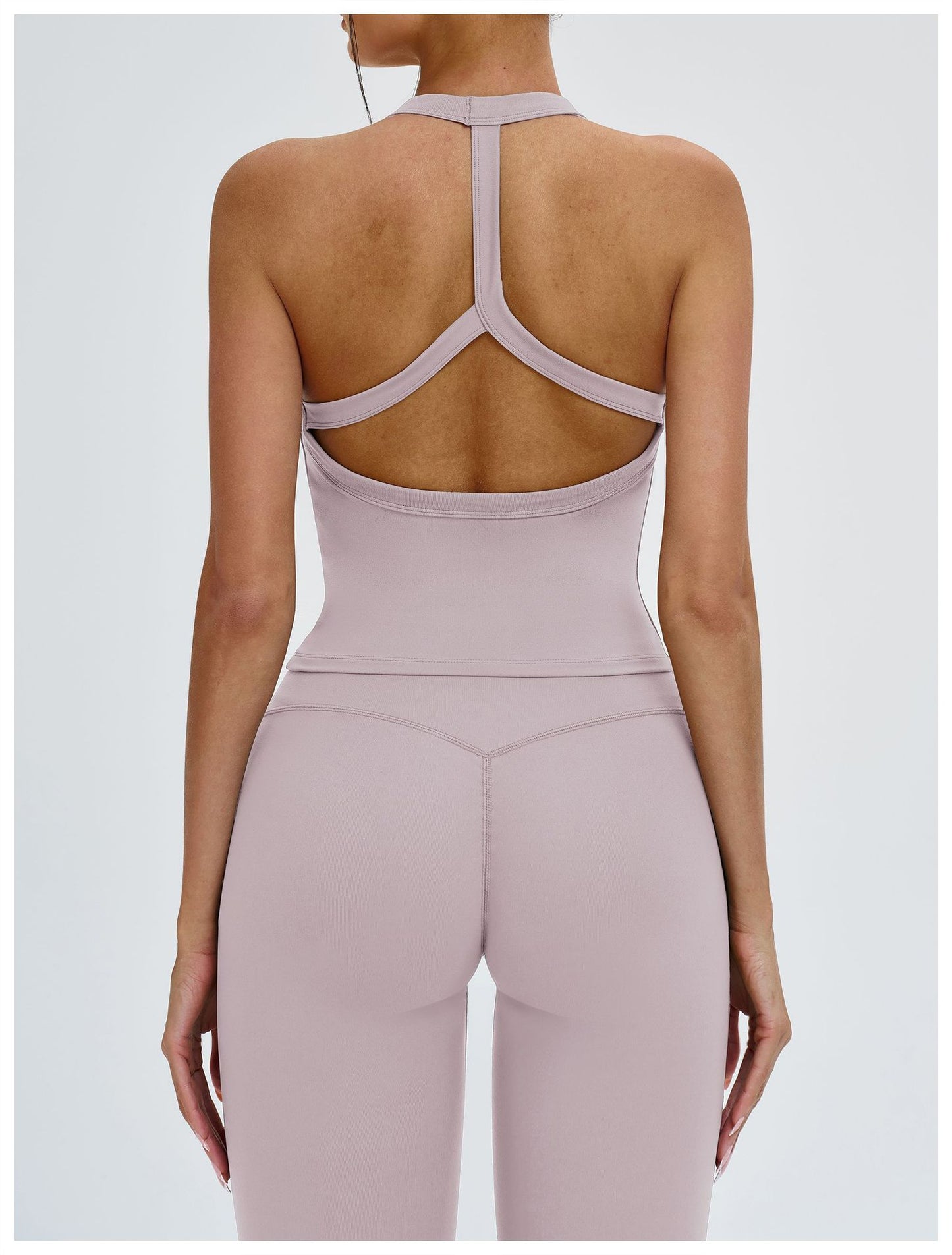 Halter Sports Vest Y Shaped Hollow Out Cutout out Beauty Back Tight Yoga Vest Outdoor Running Fitness Top