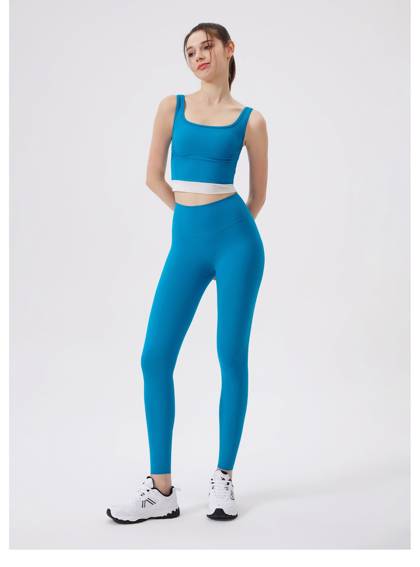 Hip Lifting No Size Nude Feel Yoga Pants Women High Waist Belly Contracting Sports Hip Shaping Fitness Pants Yoga Trousers