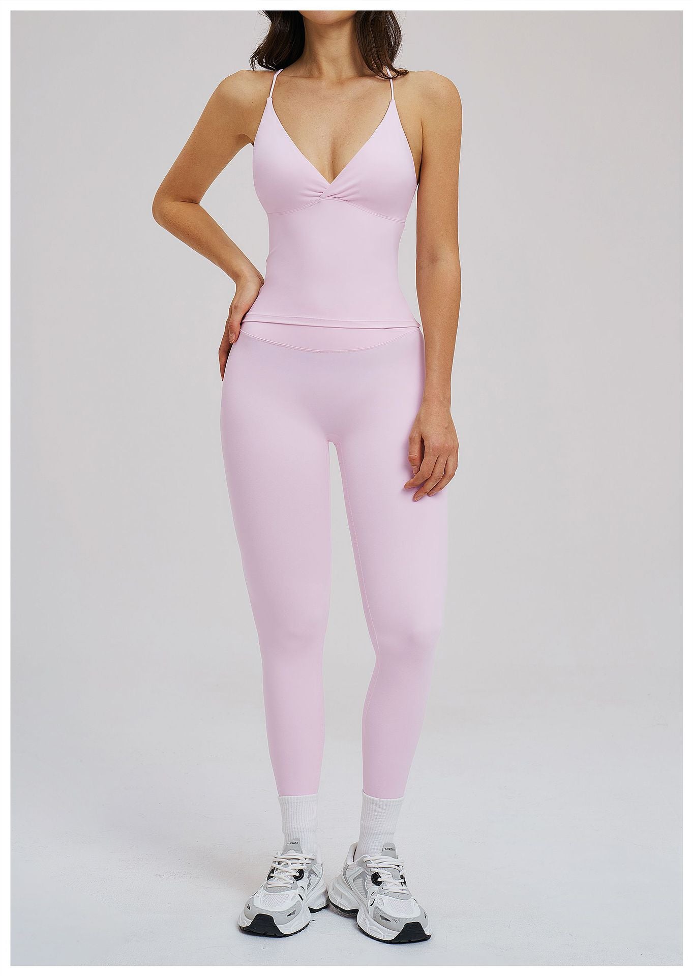 Brushed Sports Tight Back Running Sports Casual Suit Outdoor Riding Yoga Two Piece Sets