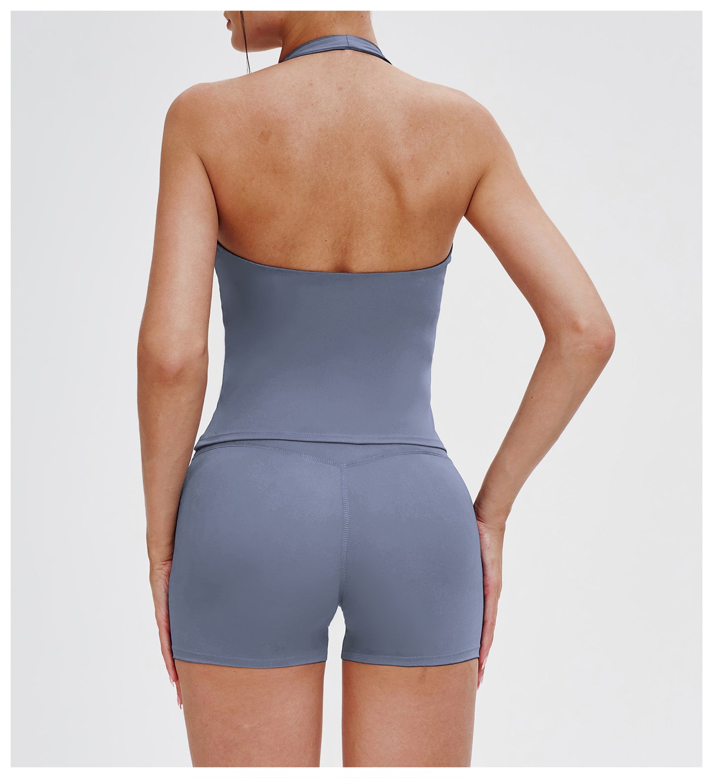 V neck Halter Yoga Vest Tight Brushed Beauty Back Exercise Vest Outdoor Running Workout Underwear